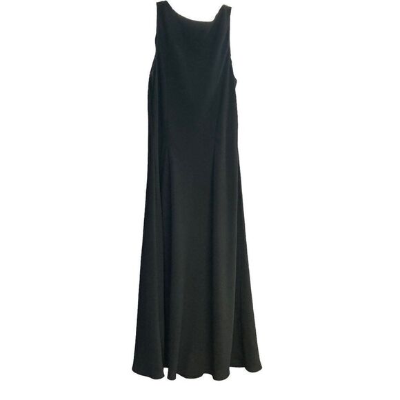 JONES WEAR Maxi Floral Dress Size 12 Black Embroidered - Picture 1 of 8